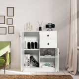 NNECW Freestanding Modern Storage Cabinet with Adjustable Shelves for Living Room/Bedroom/Entryway
