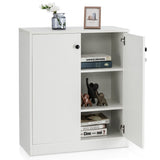 NNECW Freestanding  Modern Storage Cabinet with 3 Shelves for Living Room Kitchen Dining Room