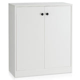 NNECW Freestanding  Modern Storage Cabinet with 3 Shelves for Living Room Kitchen Dining Room