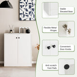 NNECW Freestanding  Modern Storage Cabinet with 3 Shelves for Living Room Kitchen Dining Room