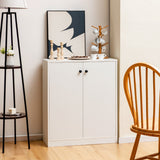 NNECW Freestanding  Modern Storage Cabinet with 3 Shelves for Living Room Kitchen Dining Room