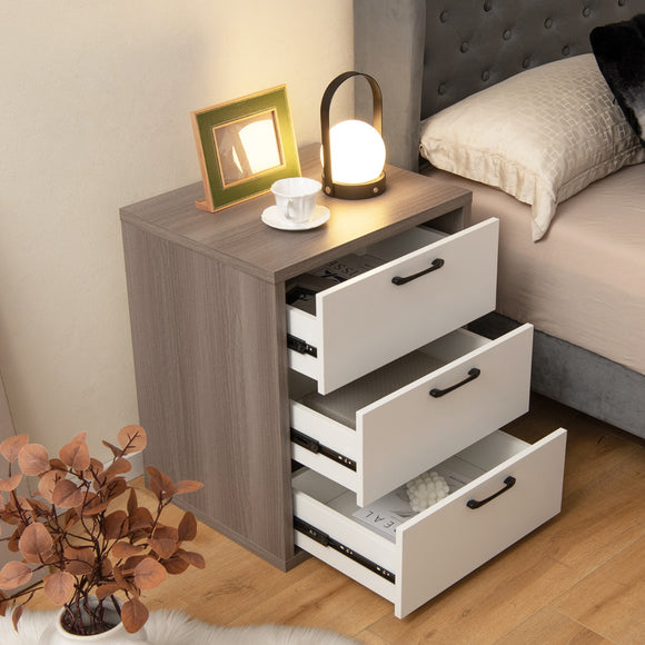 NNECW Modern Storage Organizer with 3 Pull-out Drawers for Living room Bedroom