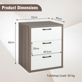 NNECW Modern Storage Organizer with 3 Pull-out Drawers for Living room Bedroom
