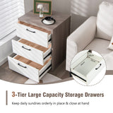 NNECW Modern Storage Organizer with 3 Pull-out Drawers for Living room Bedroom