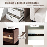 NNECW Modern Storage Organizer with 3 Pull-out Drawers for Living room Bedroom