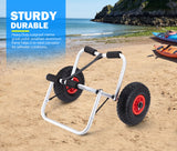 NNEDSZ Kayak Trolley Canoe Aluminum Collapsible Wheel Cart Boat Foldable 90KG