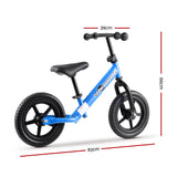 NNEDSZ Kids Balance Bike Ride On Toys Push Bicycle Wheels Toddler Baby 12 Bikes-Blue