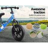 NNEDSZ Kids Balance Bike Ride On Toys Push Bicycle Wheels Toddler Baby 12 Bikes-Blue