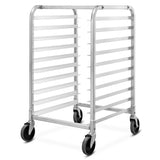 NNECW 10 Tier Aluminum Bakery Rack with Lockable Casters