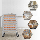 NNECW 10 Tier Aluminum Bakery Rack with Lockable Casters