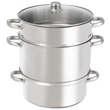 NNECW 11-Quart Stainless Fruit Juicer Steamer with Tempered Glass Lid