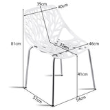 NNECW Set of 6 Modern Dining Chair with Stackable Plastic for Dining Room