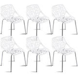 NNECW Set of 6 Modern Dining Chair with Stackable Plastic for Dining Room