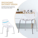 NNECW Set of 6 Modern Dining Chair with Stackable Plastic for Dining Room