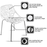 NNECW Set of 6 Modern Dining Chair with Stackable Plastic for Dining Room