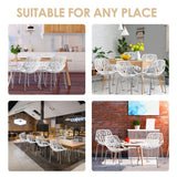 NNECW Set of 6 Modern Dining Chair with Stackable Plastic for Dining Room