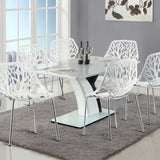 NNECW Set of 6 Modern Dining Chair with Stackable Plastic for Dining Room