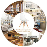 NNECW Mid-Century Modern Set of 4 Dining Chairs with Beech Wood Legs for Dining Room/Kitchen/Living Room