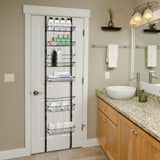 NNECW Over Door Wall-Mounted Pantry Organizer with 6 Adjustable Baskets