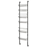 NNECW Over Door Wall-Mounted Pantry Organizer with 6 Adjustable Baskets
