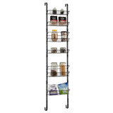 NNECW Over Door Wall-Mounted Pantry Organizer with 6 Adjustable Baskets