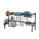 NNECW 2-Tier Over Sink Adjustable Dish Drying Rack for Kitchen Counter Storage