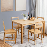 NNECW Dining Set with 1 Rectangular Table & 4 Chair for Dining Room & Kitchen