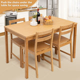 NNECW Dining Set with 1 Rectangular Table & 4 Chair for Dining Room & Kitchen