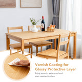 NNECW Dining Set with 1 Rectangular Table & 4 Chair for Dining Room & Kitchen