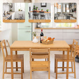 NNECW Dining Set with 1 Rectangular Table & 4 Chair for Dining Room & Kitchen