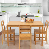 NNECW Dining Set with 1 Rectangular Table & 4 Chair for Dining Room & Kitchen