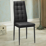 NNECW Set of 4 Kitchen Dining Side Chairs with Fabric Cushion & Metal Frame