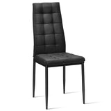NNECW Set of 4 Kitchen Dining Side Chairs with Fabric Cushion & Metal Frame