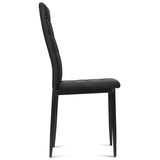 NNECW Set of 4 Kitchen Dining Side Chairs with Fabric Cushion & Metal Frame