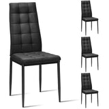 NNECW Set of 4 Kitchen Dining Side Chairs with Fabric Cushion & Metal Frame