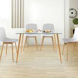 NNECW Rectangular Dining Table with Tempered Glass Tabletop for Dining Room