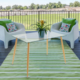 NNECW Rectangular Dining Table with Tempered Glass Tabletop for Dining Room