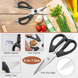 NNECW 14 Pieces Kitchen Knife Set with Wooden Block for Home & Restaurant