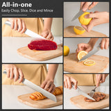 NNECW 14 Pieces Kitchen Knife Set with Wooden Block for Home & Restaurant
