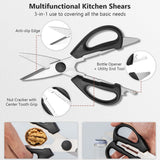 NNECW 15 Pieces Kitchen Knife Set with Hard Wood Handle