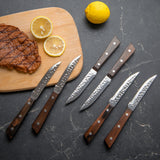 NNECW 15 Pieces Kitchen Knife Set with Hard Wood Handle