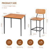 NNECW 5 Pieces Industrial Dining Set Bar Counter Height Table and 4 Stools