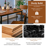 NNECW 5 Pieces Industrial Dining Set Bar Counter Height Table and 4 Stools