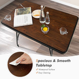 NNECW Industrial Dining Table Kitchen with Wood & Steel Frame for Dining Room