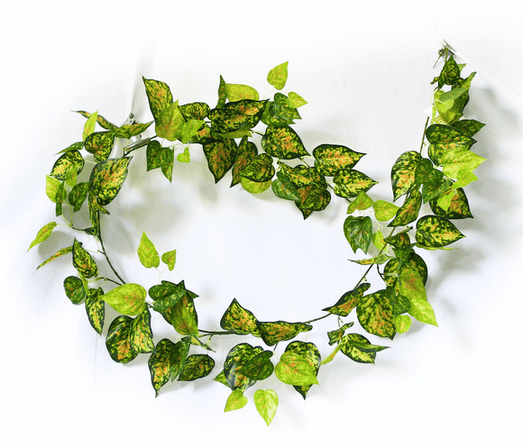 NNEDSZ Yellow and Red Pothos Garland 190cm