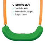NNEDPE Kahuna Kids 4-Seater Swing Set with Slide Purple Green