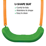 NNEDPE Kahuna Kids 4-Seater Swing Set Purple Green