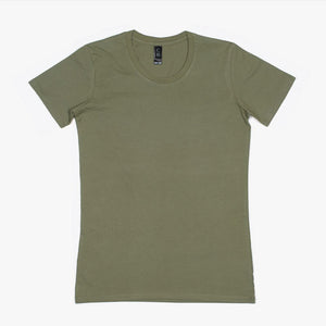 NNEIDS - Ladies Slim T-Shirt - Khaki, XS