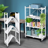 NNEIDS Foldable Shelf Display Storage Rack Bookshelf Bookcase Organiser Kitchen Bedroom