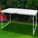 NNEIDS Folding Camping Table Aluminium Portable Picnic Outdoor Foldable Tables 120CM